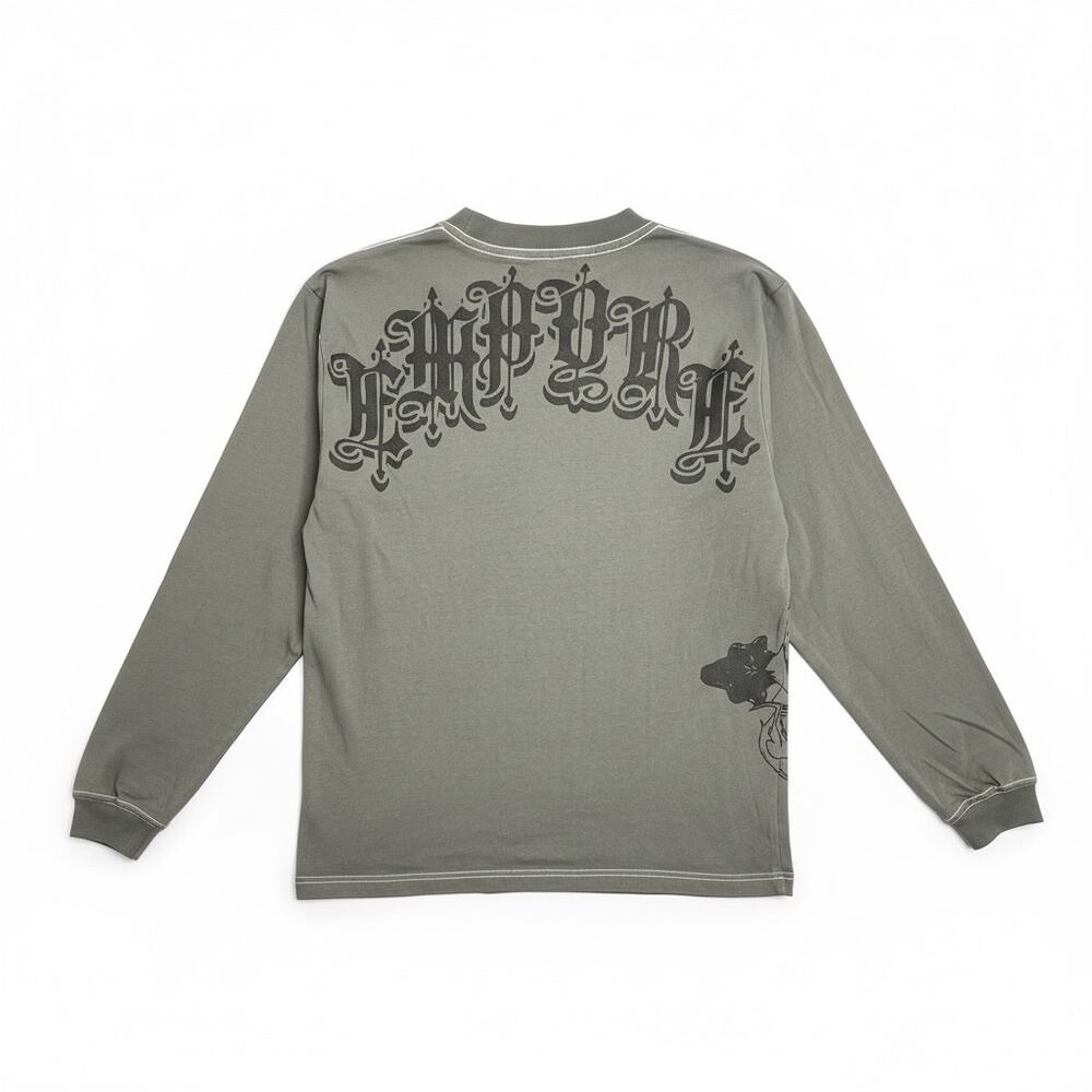 Empyre Centered Grey Long Sleeve T-Shirt [Size Small]